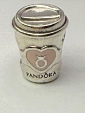 Pandora Take A Break Coffee Cup Charm 797185EN160 Pink Enamel S925 ALE